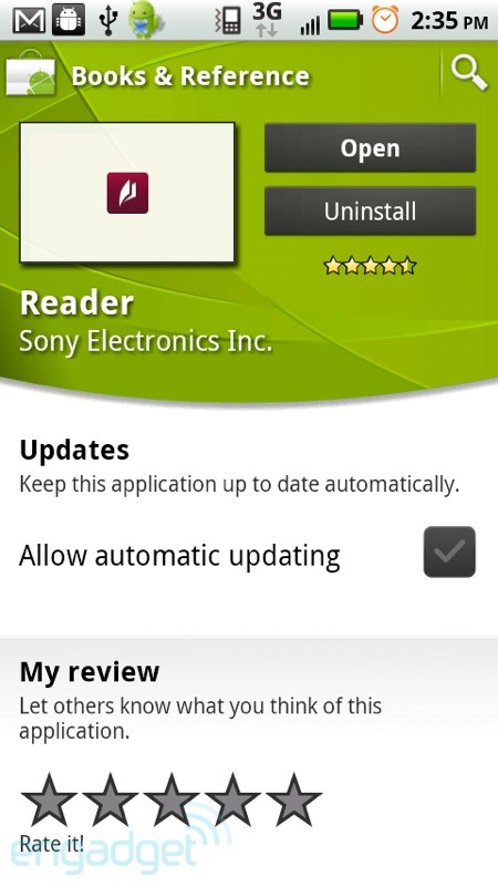 sony reader app android