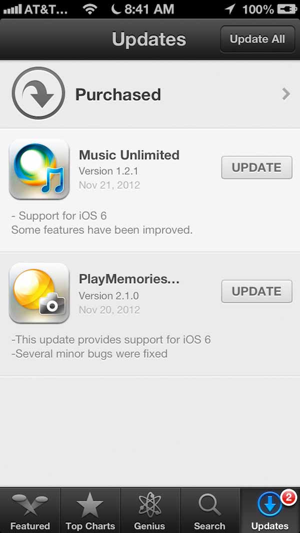 Music Unlimited and PlayMemories Online with iOS 6 support