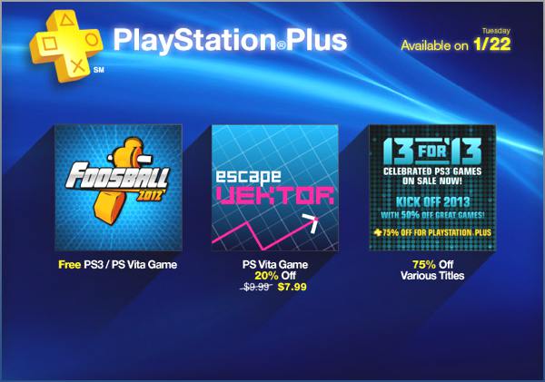 PlayStation Store Update 01-23-13