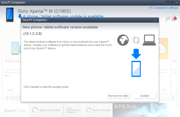 Xperia M Update 1