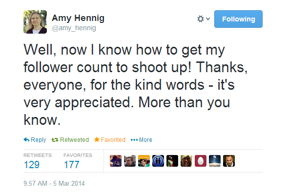 Amy Hennig Thanks