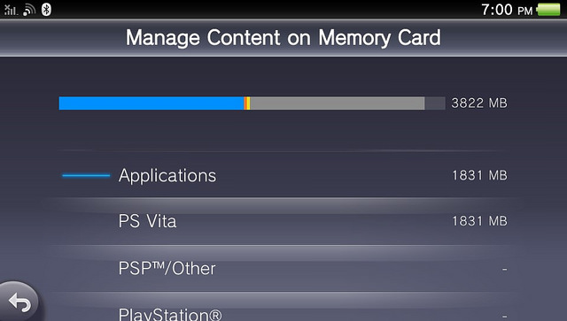 Manage Memory Vita