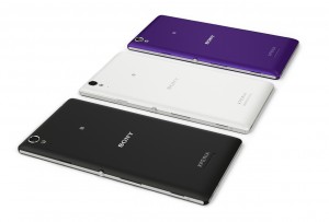 Xperia T3 Black White Purple Faced Down