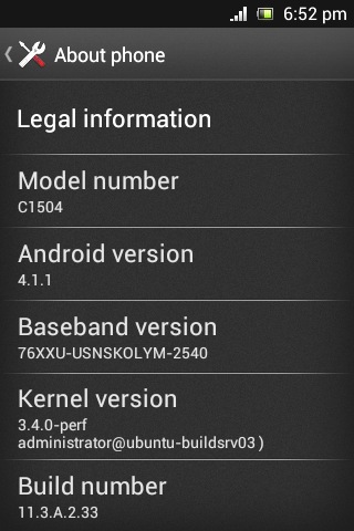 Sony Xperia E Update 11.3.A.2.33