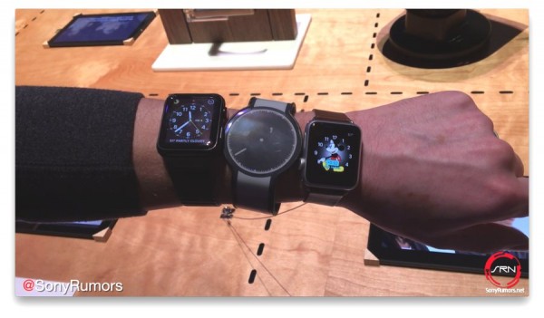 CES 2016 - Sony FES Watch Size vs. Apple Watch